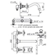 Grifería de lavatorio FV vermont de pared 0203/83-QL