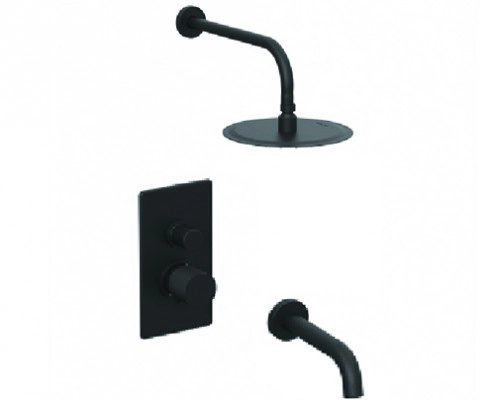 Griferia de ducha Hidromet Texture c/transf black 9803NEGR