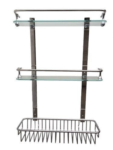 Accesorio Repisa Triple 2 Cristales Niquel Cromo Kurymar