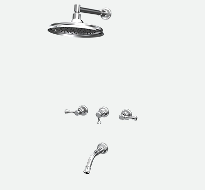 Griferia de Ducha Con Transferencia Antique Lever XXL Cromo Andez 0604.41