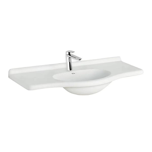 Bacha de lavatorio Ferrum 110 cm limoges blanca 1 ag