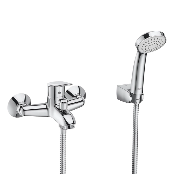 Griferia ducha externa coral con transferencia monoc cromo Roca