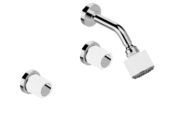 Griferia de ducha Hidromet Viena s/transf cromo blanco 01025CRBL