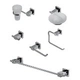 Accesorio baño Hidromet Kit De 6 Piezas Geometry Cromo