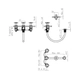 Griferia de bidet Andez Up 3 aguj cr 700.27