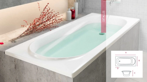 Bañera Bagnara con greensir anatomica 170x80x40.5 bca