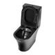 Inodoro largo con asiento y deposito Piazza Abruzzo doble descarga negro B0700NE