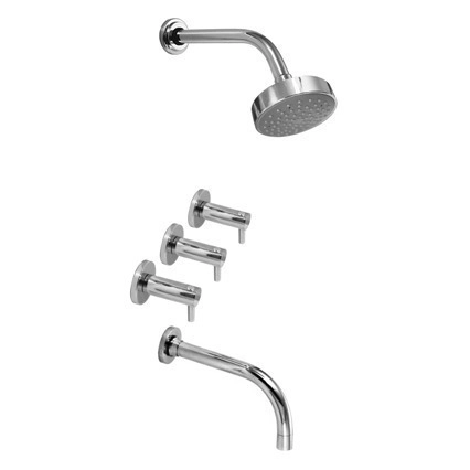 Griferia baño Hidromet Bañera C/Transferencia Jet Cromo