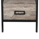 Mueble iron 50 roble Campi vintage con mesada blanca 1 agujero