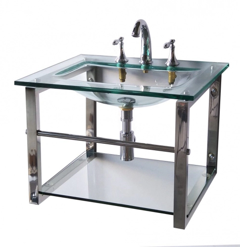 Vanitory Misiones Troms Clear 60 cm Con Bacha 3 agujeros