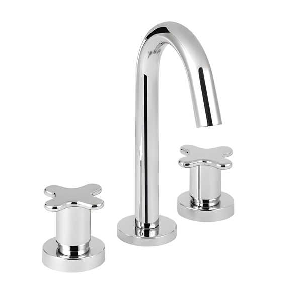 Grifería lavatorio Viva Hydros Nova Cruz cromo 344011