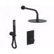 Griferia de ducha Hidromet Texture 2V c/lluvia y duchador black 9812NEGR