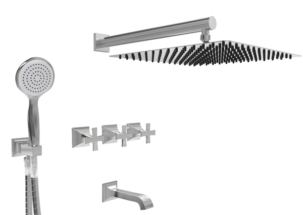 Griferia de ducha Hidromet 3V c/duchador New Castle 51005CRCR