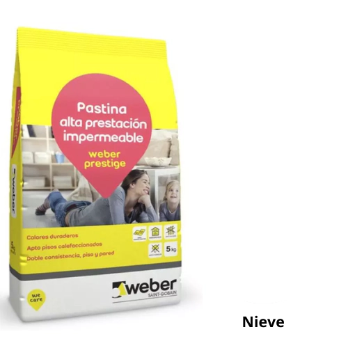 Pastina Weber Prestige x 5 kgs Nieve 92-1600