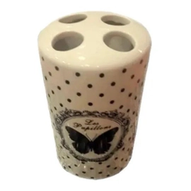 Portacepillo Porcelana Ottone Les Papillons