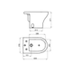 Bidet Ferrum 3 Agujeros Veneto VNT-BI-301-BL