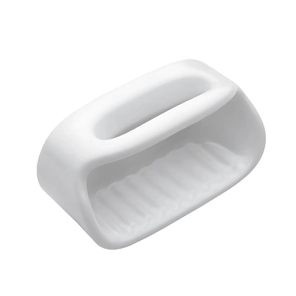 Jabonera Ferrum fix con agarre blanco AFX-JB-033-BL