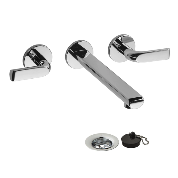 Grifería de lavatorio FV cipres de pared cromo 0203/N2-CR