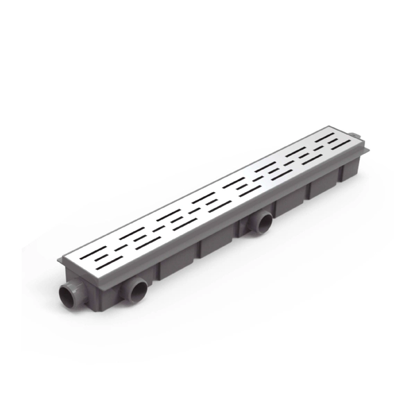Desague Ideal Lineal Encastrable ABS 60 cm rejilla paralela acero inox 12115