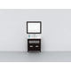 Mueble Campi Domus 70 con mesada Wengue 3 agg D70MC/L3