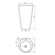 Lavatorio Ferrum milos pedestal redondo blanco MLS-LV-005-BL