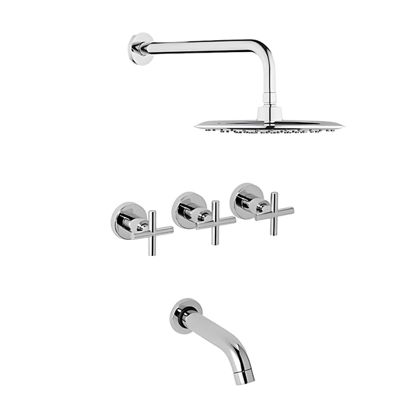 Grifería de ducha Piazza novara c/transf cromo 21006