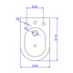 Bidet Deca Link 3 aguj negro mate B.23.94
