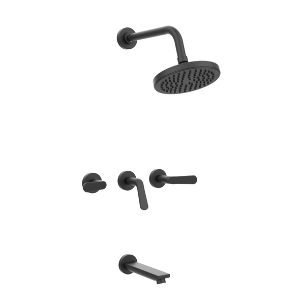 Griferia bañera c/transf Estalgrif Nina advance black 725/030-30