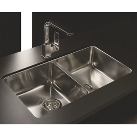 Bacha de cocina doble Johnson Quadra c/antirreb Q76CR