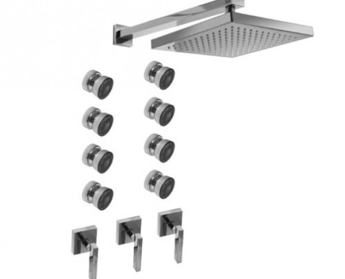 Griferia ducha 2 vias y ducha escoc Hidromet Block lever