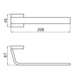 Toallero FV chalten corto cromo 0163/H4-CR