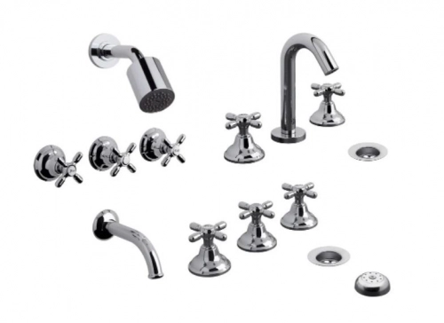 Combo De Griferías Para Baño Fv Newport Plus 0900.03/b2p