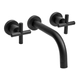 Griferia de lavatorio de pared Peirano Black Velvet ng mate 62-190