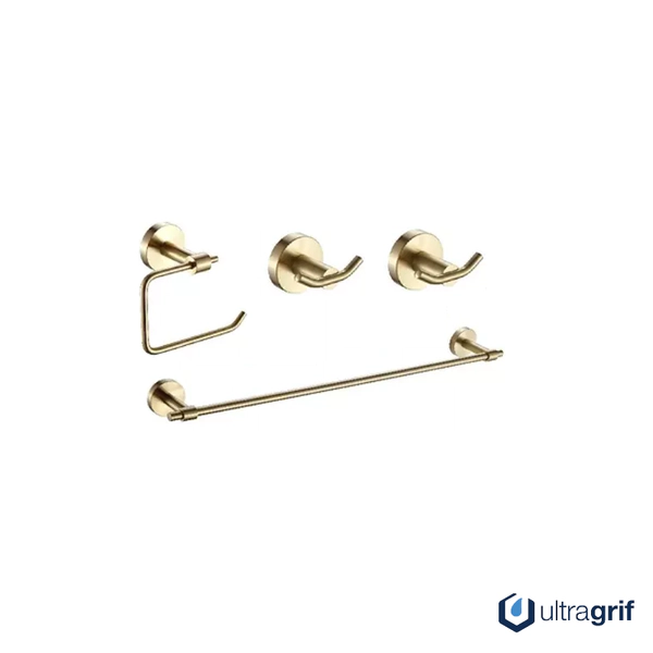 Accesorio de Baño Ultragrif Jazz Gold 4 piezas UGV304G07