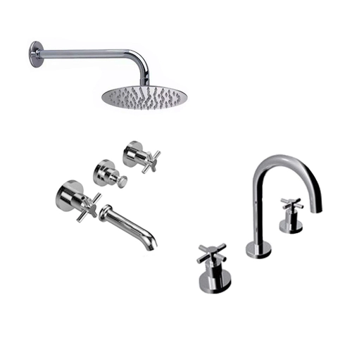 Griferia Hidromet Completa Triumph Lavatorio Bañera c/TR