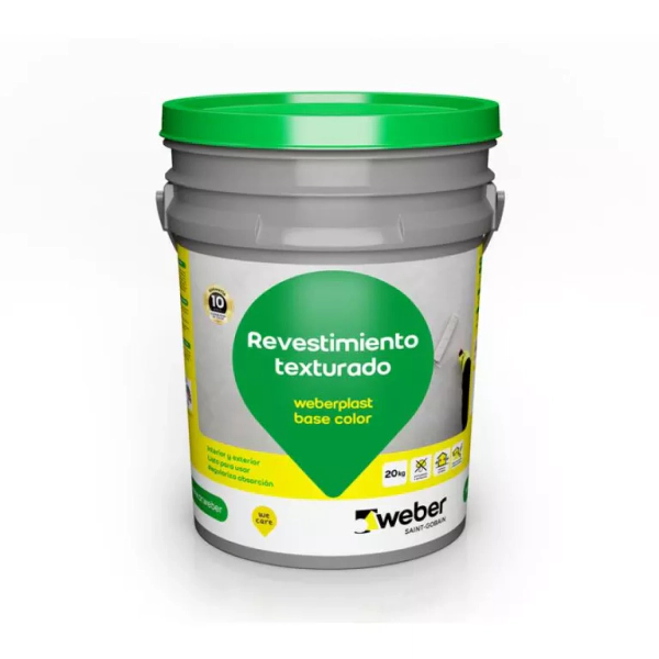 Base color Weber Weberplast 20 kgs gris plomo 93-1005