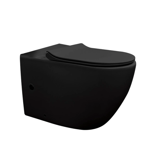 Inodoro largo c/ asiento Peirano Stone negro INO104N-1(B)