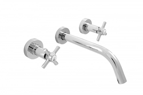 Griferia de lavatorio Aquor Trento de pared cr LTR 115