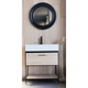 Mueble Cree calpe c/mesada pq solid matte 70x46x80cm blanco 1 agujero