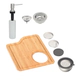 Bacha de cocina Tramontina 68x48 morgana 60fx satinado con accesorios