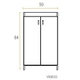 Mueble Schneider Eco sin mesada 50cm blanco
