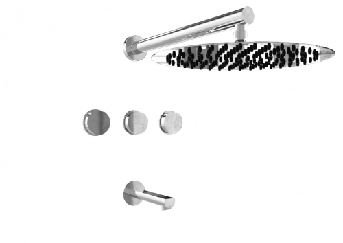 Griferia de ducha c/transf Hidromet Luxury