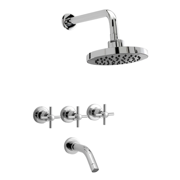 Griferia Peirano Ducha Con Transferencia Roda Cromo