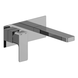 Griferia de lavatorio Piazza Arq de pared Monoc cromo 10403