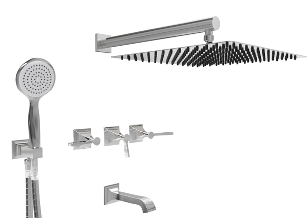 Griferia de ducha Hidromet New Castle 3V c/duchador lever 51010CRCR