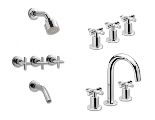 Griferia baño completa Peirano Valencia Lavatori Bidet Ducha