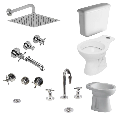 Juego de baño Completo Ferrum Andina + Griferia Triumph C