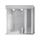 Botiquin Laqueado Con Puerta Vidrio Schneider Blanco