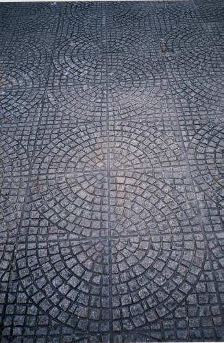 Piso Adoquinado de cemento Lanik 40x40 circ chico negro 1201