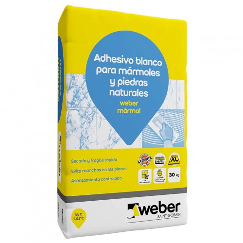 Adhesivo Placas de marmol sensibles Weber Blanco 92-0170